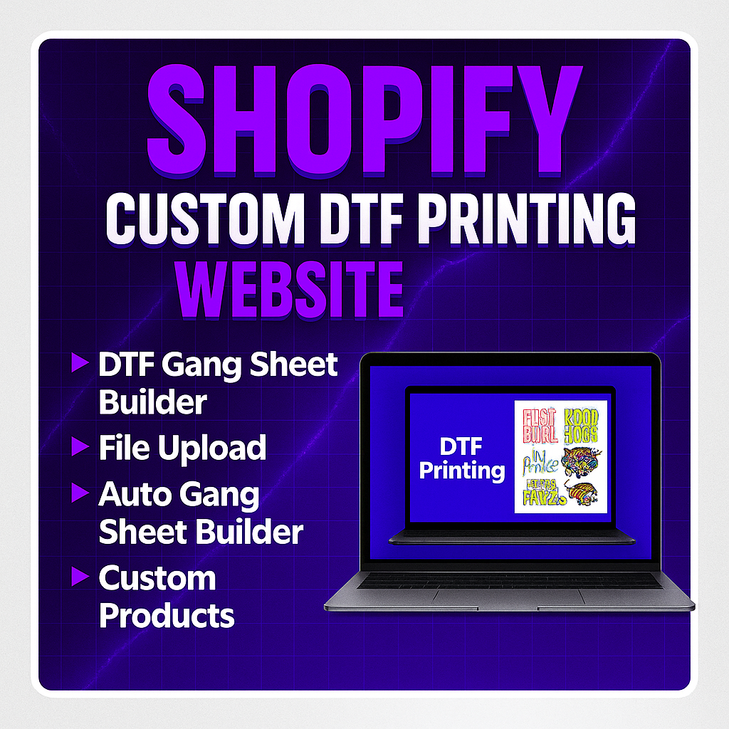 Shopify Custom DTF Printing Website